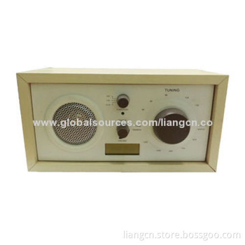 Classical Wooden Stereo FM Radio with Speaker